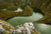 River twisting through valley