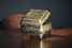 Sankyo music box on hand-crafted table