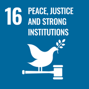 SDG Icon: Goal 16: Peace, Justice and Strong Institutions